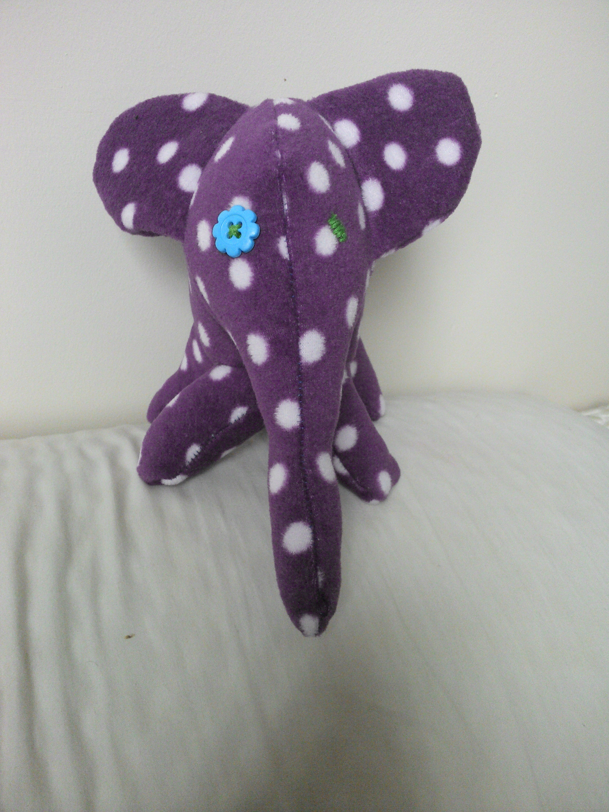 Lille - Upcycled - From Onesie to Stuffed Toy Elephant