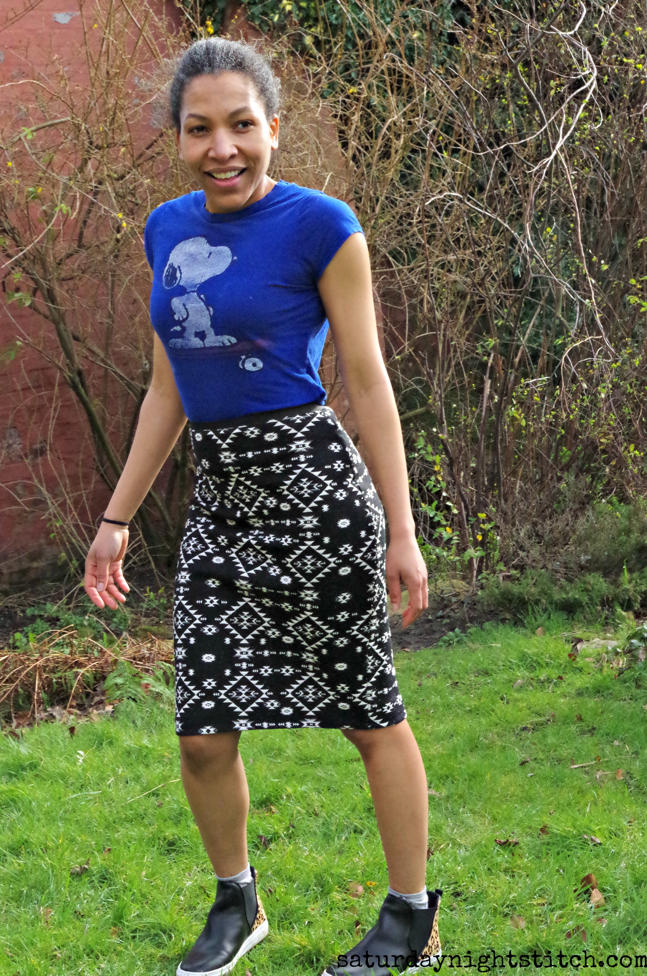 Self drafted Pencil skirt 3