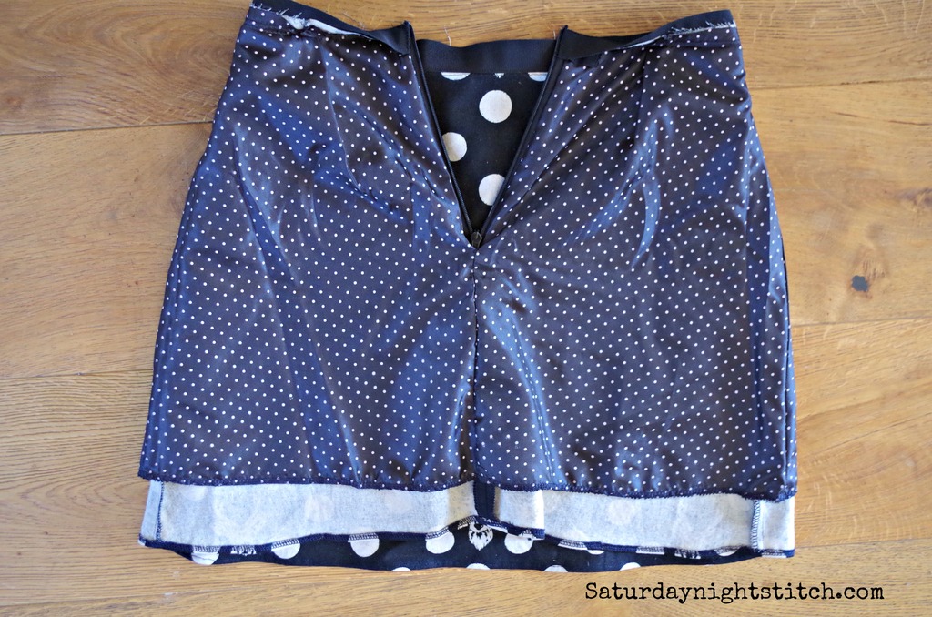 Bluprint Sewing Class Review - The Skirt Sloper - Use of petersham ribbon at waistband.